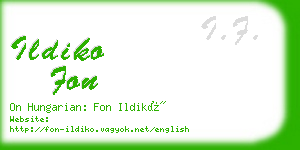 ildiko fon business card